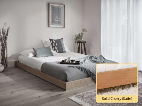 solid cherry low platform bed enkel design by get laid beds