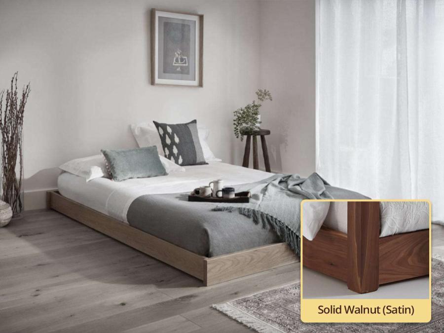 solid walnut low platform bed enkel design by get laid beds