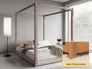 solid cherry low four poster bed by get laid beds