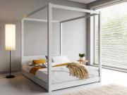 white low four poster bed frame