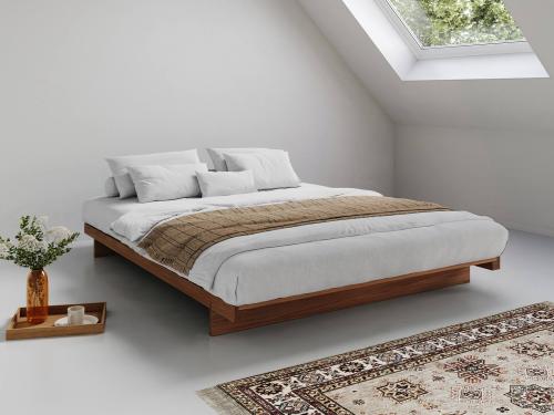 solid oak japanese platform bed frame by get laid beds