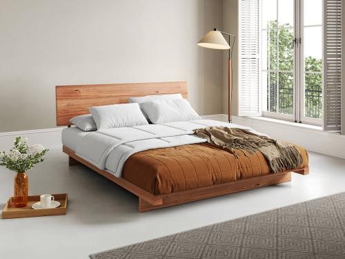 cinnamon finish low bed frame attic bed japanese bed frame fuji design