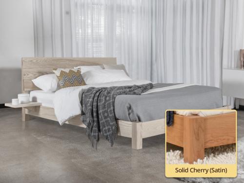 solid cherry low kensington bed frame by get laid beds
