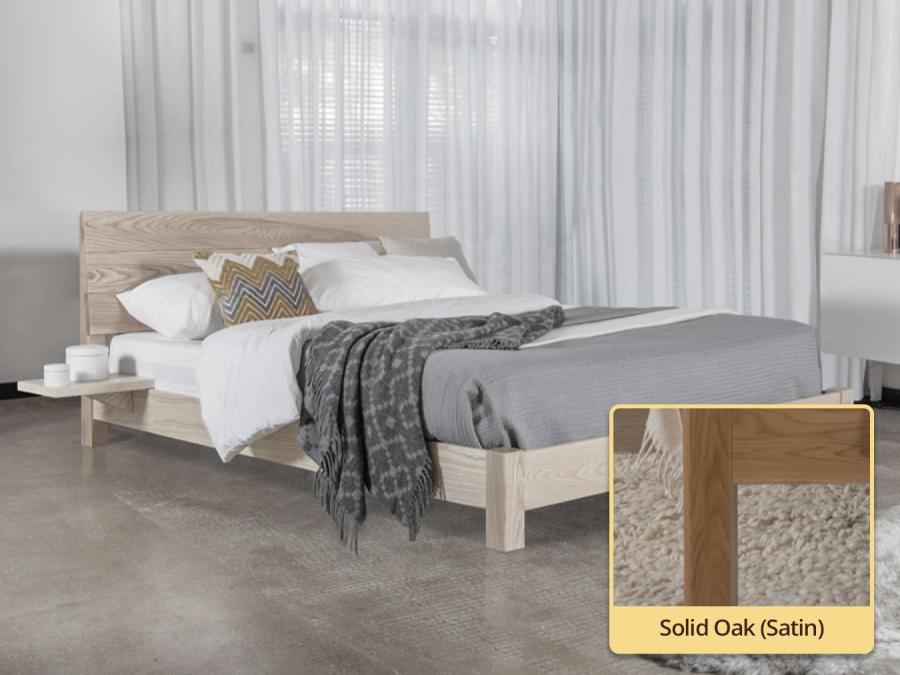 solid oak low bed frame kensington design by get laid beds