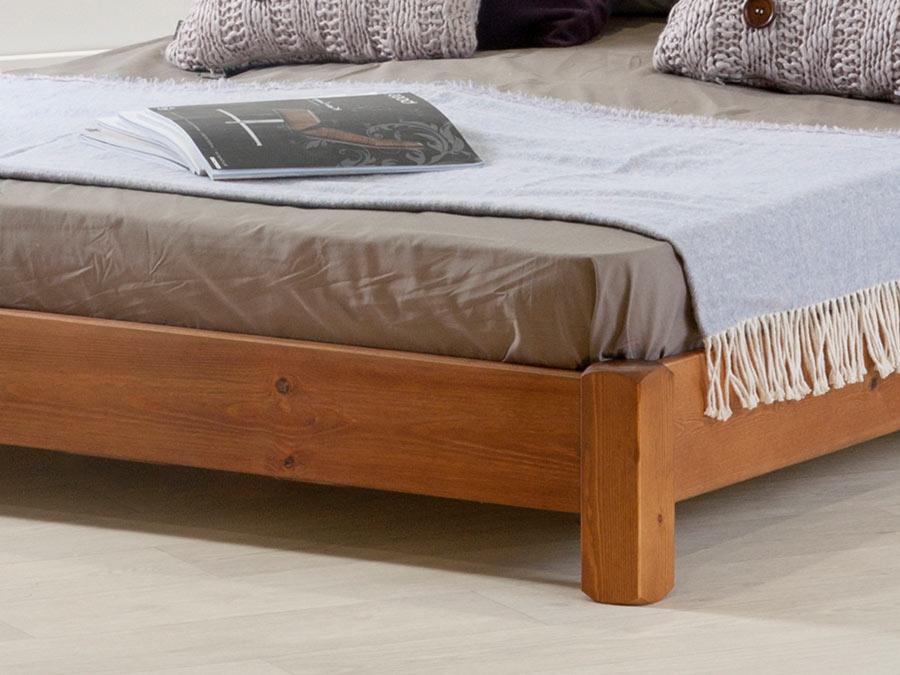low platform bed wooden leg