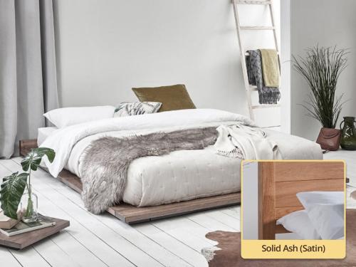 solid ash wooden low attic bed