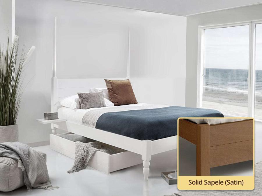 solid sapele four poster platform bed moroccan design by get laid beds