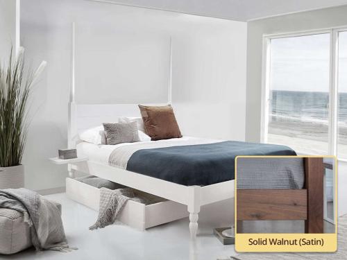 solid walnut four poster platform bed by get laid beds