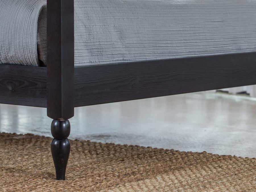 black wooden four poster leg design
