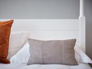 morrocan four poster bed wooden headboard