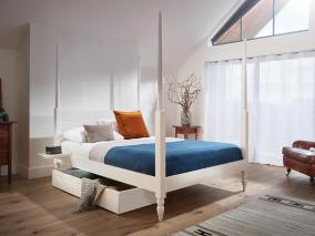 white 4 poster bed frame moroccan design by get laid beds