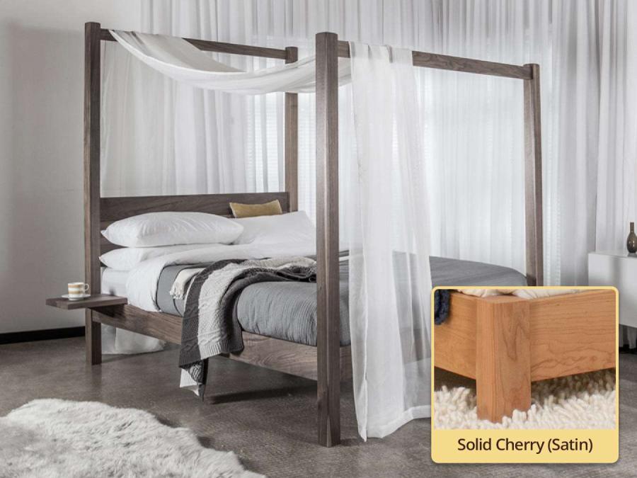 solid cherry four poster bed frame new forest design