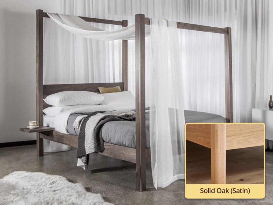 solid oak wooden 4 poster bed frame new forest design
