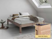 solid ash platform bed without headboard