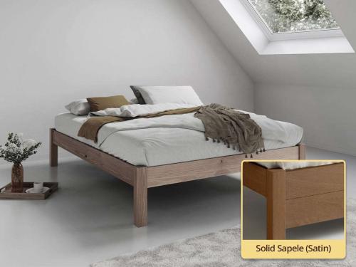 solid sapele platform bed
