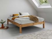 wooden platform bed in honey by get laid beds