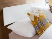 wall mounted wooden white headboard by get laid beds