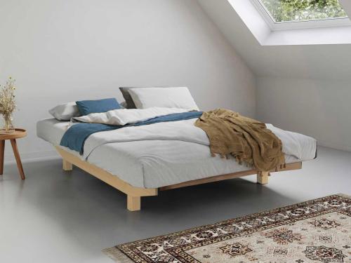 natural untreated wood shoreditch platform bed no headboard