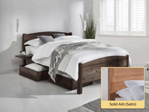 solid ash storage bed traditional country bed frame