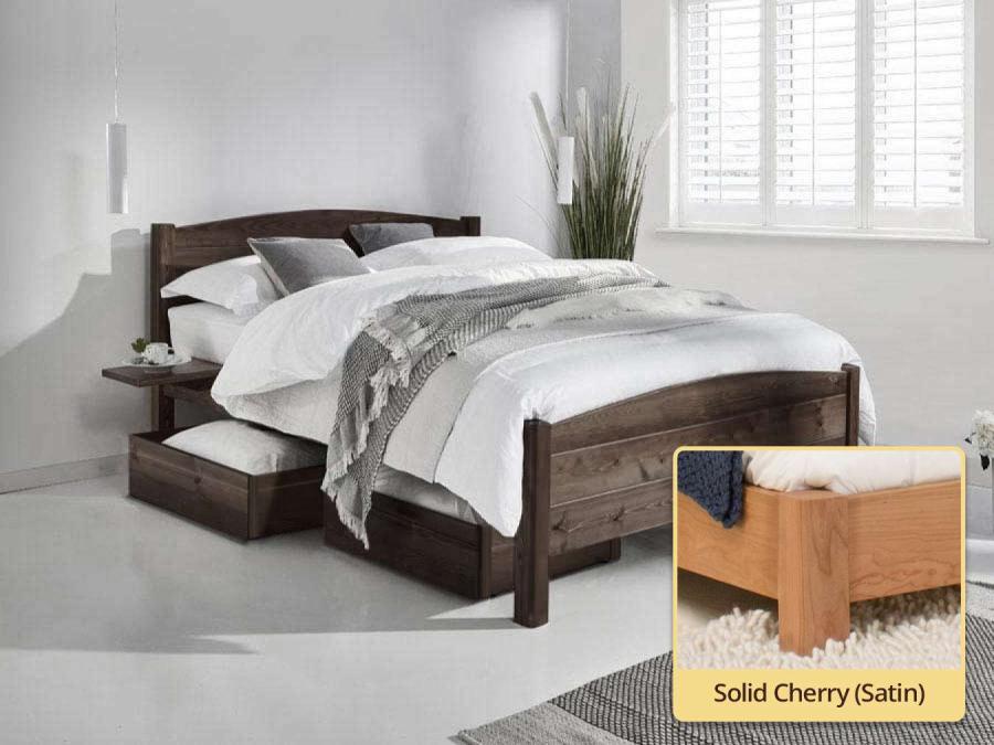 solid cherry storage bed traditional country design