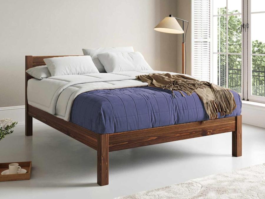 white knight space saver wood bed in coffee bean finish
