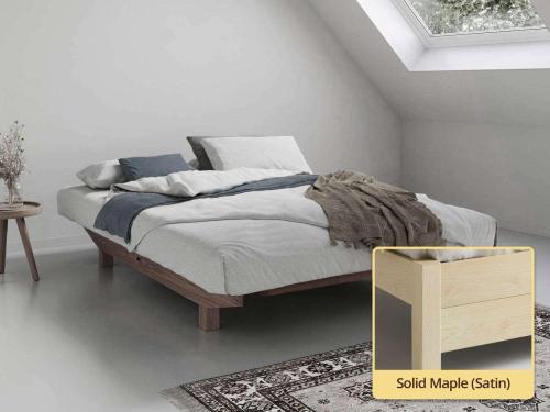 solid maple shoreditch bed without headboard