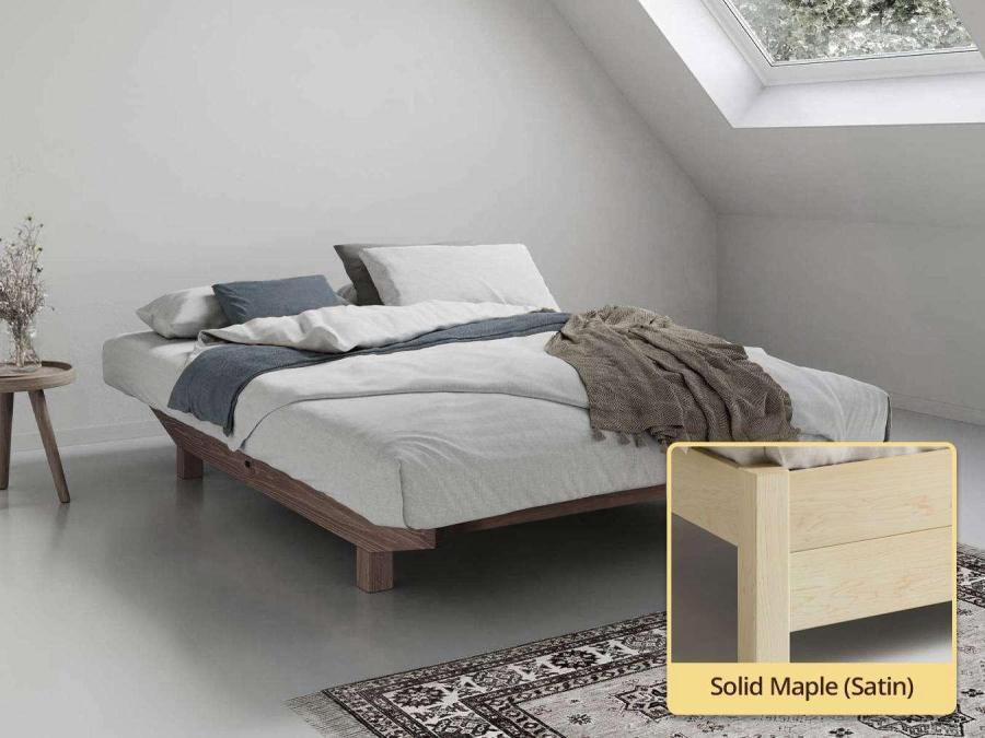 solid maple shoreditch bed without headboard