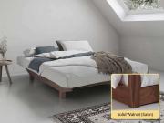 solid walnut shoreditch bed no headboard